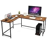 COSTWAY L-Tisch für Büro und zu Hause Computerschreibtisch Ecke Maße: 167,5 x 124,5 x 74,5 cm Farbe wählbar Holz Schwarz