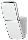Gedotec Design Garderobenhaken eckig Kleiderhaken Garderobe verchromt poliert - CLIP | Haken einzeln | Metall massiv | Wand-Haken unsichtbar verschraubt | 1 Stück - Mantelhaken für Wand-Montage