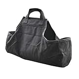 Sosoport Leinwand Kaminholz Tragetasche Holzträger Holzflor Rack Feuerholz Tragetasche Indoor Kamin Holzträger Outdoor