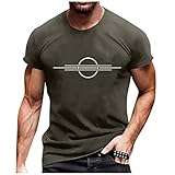 Bluse Herren Swing Buchstabenmuster Top Kurzarm Rundhals Herbste Weic T Shirt Herren Arbeits Cool Tailliert Polyester Grau