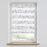 Doppelrollo Duorollo Fensterrollo Zebra mit Muster Glitzer Effekt Klemmfix 55X150cm