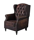 unbekannt Retro Sessel Ohrenbackensessel Chesterfield Armlehnstuhl Ohrensessel Sherlock fha024 Palazzo Exklusiv