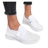 Pdakieyxnd Halbschuhe Damen Schwarz Sport-Sportschuhe Damen Leicht Casual Sportschuhe Slip-On Straßenlaufschuhe Mode Rutschfest Tennis Schuhe Loafer Schuhe Sneakers Walking Schuhe Walkingschuhe