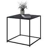 Konsolentisch Beistelltisch 55x55x55 Metall schwarz matt Cube Würfel Quarder Tisch modern zeitlos