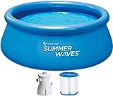 Summer Waves Quick Up Pool Set 244 x 76 cm mit Filterpumpe