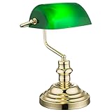 Nostalgie Antik Retro Tisch Lampe Banker Leuchte Schreibtischlampe Antique grün 2491K