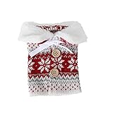 Schneeflocke für Party Champagner CoverNew Pullover Flasche Tasche Wein Weihnachten Ornament Jahr Dekoration Tisch Geschenk gestrickte Weihnachten Home Decor CHd87