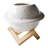 Hong Yi Fei-Shop Blumentopf Keramiktopf Sukkulent Töpfe Balkon Dekorationen Desktop Dekor Mini Pflanze Blumentopf Garten Pflanzengefäße (Color : White)