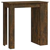 vidaXL Bartisch mit Regal Bartresen Stehtisch Tresentisch Bistrotisch Küchentisch Loungetisch Tisch Räuchereiche 102x50x103,5cm Holzwerkstoff
