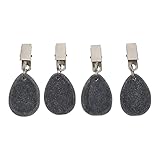 SAYTAK Tischtuchklammern,Tischdeckenklammern 4 stücke Tischdecke Gewichte Tischabdeckung Gewichte Einfache Tischtuch Anhänger Clips (Color : Gray)