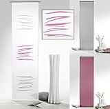 fashion and joy Flächenvorhang mit Farbverlauf in Beere grau Abstrakt inkl. Zubehör HxB 245x60 cm - Schiebegardine halbtransparent Modern Chic Gardine Typ415