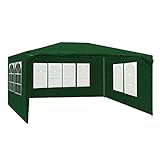 MaxxGarden Pavillon 3x4 m – Gartenzelt - Partyzelt - 12m² - UV Schutz 50+ - Wasserdicht - 4 Seitenteilen - Grün