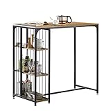 SoBuy FWT84-PF Bartisch Esstisch Balkontisch Küchentisch Bistrotisch Stehtisch Bartresen Balkontisch Gartentisch im Industrie-Design