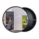 Runder Badezimmer-Spiegelschrank Aus Holz,Spiegelschrank Bad,Badezimmerschrank Mit Spiegel,SchließFach HäNgeschrank,Badezimmerschrank HäNgend,Badspiegelschrank Geeignet FüR Bad,(Size:60cm/23.6 inches)