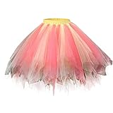 Tagesdecke Damen Candy Color Multicolor Rock Support Half Body Puff Petticoat Bunter Kleiner kurzer Rock Bleistiftrock Damen Knielang