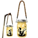Solar-Einmachglas-Lichter, Set mit 2 wasserdichten Solarlaternen, Gartenleuchten, Dekorative Gartenlaterne solarbetrieben für Wege und Terrassen Jikiaci