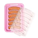 MUMIAO Silikon-Wurstform mit 6 Mulden, antihaftbeschichtet, zum Backen von französischen Baguettes/Hot Dog-Brötchen | Mini-Kastenbackformen, Mini-Brotpfanne, Mini-Brotbackform für Zuhause oder Küche