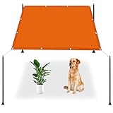 Sonnensegel Wasserdicht 1.5 x 2.6 m UV-Schutz Reißfestigkeit Rechteckig Schattiernetz mit Spannseilen für Garten Outdoor,Pool, Orange