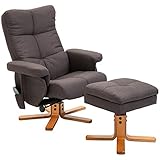 HOMCOM Relaxsessel Massagesessel mit Fußhocker Stauraum Liegefunktion Fernsehsessel mit Massagefunktion TV Sessel 145°-Neigung Polyester Braun 80 x 86 x 99 cm