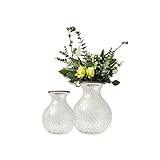 Vasen Transparente bernsteinfarbene Ananas-Glasvase Home Living Room Hydroponic Flower Arrangement Desktop Flower Arrangement Vase (Size : 17 * 17 * 21cm)