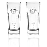 2 Stück Original Jack D Longdrink Gläser - 0,34l - Transparent