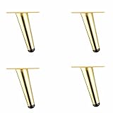 RSBRYSYBJ 4 Stück Möbelbeine,Fernsehschrankfüße,DIY Stützfüsse,Küchenschrank Füße,Tischbeine,Bettfüße,Metall möbelfüße,für Couchtisch,Sofa,Nachttisch,Kleiderschrank,Mit Schraube,Gold,30cm/12in