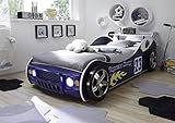 möbelando Bett Kinderbett Jugendbett Auto Kinder Jugend Autobett Letta I Blau