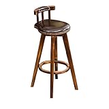 LAJUU Hocker, Bar Industrial Bar Stuhl Mit Rückenlehne 360 Schwenkstuhl Solid Legs Und Pu -Kissen 72 cm Höhe Für Cafe Office Pub Küche