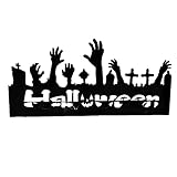 Home ausgehöhlte Halloween-Film-Silhouette, friedhofs-kerzenständer, kürbis-kerzenständer, Requisite, Layout-Dekorationen (B, One Size)