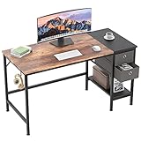 HOMIDEC Schreibtisch, Computertisch mit 2 Schubladen, Bürotisch Schreibtisch Holz Officetisch fürs Büro, Wohnzimmer, Home, Office, 120 x 60 x75cm