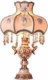 FairUo Tischlampen, E27 Tischlampe Romantische Persönlichkeit Office Tisch Lampe Stoff Perlen Vorhang Dekoration Leselampe Geeignet Für Wohnzimmer Schlafzimmer Studiendekoration Home Hochzeitsraum
