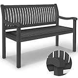 tillvex Gartenbank Holz wetterfest 150 cm | Parkbank Massivholz | Balkonbank für 3-4 Personen | Sitzbank 320 kg belastbar | Holzbank Gartenmöbel für Balkon, Terrasse & Garten