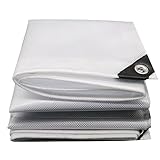 PVC Glass Klare Plastik Plane 0.5 Mm Dick, Wetterfeste Plane Kältebeständig Regenfest Frostschutzmittel, Pflanzendach Mit ÖSen, Für Terrasse, Pavillon, Terrassen, Windschutz