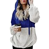 taimowei Schöne Massive Hoodie Pullovers Sweatshirt Herbst Frauen Campus Casual Sweatshirts Frauen Farbe Block/E/L