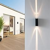 ZGDUGFU Wasserdichte Wandlampe im Freien 6W-LED. Wasserdicht IP65. Aluminium sconce Beleuchtung Veranda-Gartenlampe,Moderne Wandleuchte