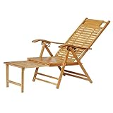 TEmkin Bambus-Liegestuhl, Schaukelstuhl, Klappstuhl, Sommer-Rückensessel, Lounge-Rocker-Deck, entspannender Liegestuhl, Sitz, Bambus, für drinnen und draußen
