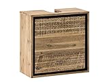 Woodkings® Waschbeckenunterschrank Jolo massiv Holz Akazie schmal zum hängen Badmöbel Badezimmer klein Badezimmerschrank Badschrank Bad Unterschrank Massivholz Wandschrank