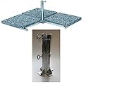 Duo - Masterholder holly NEU - STABIELO SICHERHEITS STAHL STÄNDER 4 mm für 50 x 50 cm Beton Platten Schirmständer für Schirmstöcke bis 60 mm Ø - Made in Baden Württemberg