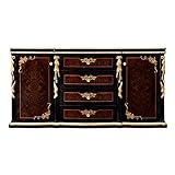 Wood Buffet Cabinet Sideboard and Console Table with Two Cabinets Solid Wood Carving Sideboard Buffet Cabinet for Consoles in Living Room Entertainment Room Office 78.7in Brown