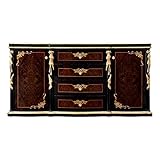 Wood Buffet Cabinet Sideboard and Console Table with Two Cabinets Solid Wood Carving Sideboard Buffet Cabinet for Consoles in Living Room Entertainment Room Office 78.7in Brown