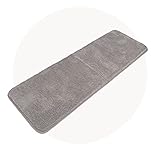 Carvapet rutschfest Badematte Badezimmerteppich Wasserabsorbierend Badvorleger für Badezimmer Bodenmatte Weiche Plüsch Mikrofaser Badteppich Duschvorleger (Hellgrau, 50x150 cm)