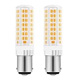 Akynite Leuchtmittel B15d LED 10W Warmweiß 3000K 800LM, 95 LEDs, Doppelkontakt, AC 230V, B15d 70W 75W 80W Halogenlampe ersatz, Bajonettfassung B15d LED Warmweiss, Nicht Dimmbar, 2er-Set