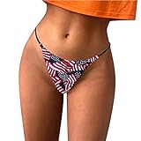 wjiNFDFG Dessous Mit Perlen Damen Sexy Unterhose Komfort Sexy Höschen Low Rise Soft T Back G String Höschen Still Dessous