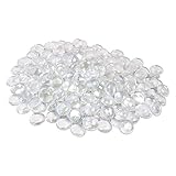 Neez Kieselsteine - Dekosteine für Garten, Balkon, Aquarium, Bunte, Fluoreszierende, Leuchtsteine - Muggelsteine, Glassteine & Glasnuggets (200 Klare Kieselsteine)