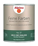 Alpina Feine Farben Lack No. 37 Held des Waldes edelmatt 750ml - Dunkles Moosgrün