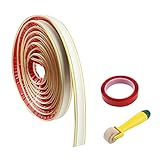 T Tulead PVC-Zierleiste, selbstklebend, Wandverkleidung, 4,8 m Länge, Deckenverkleidung, Wanddekoration für Spiegeltürrahmen, mit Ersatzband, Nahtrolle