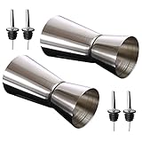 CJBIN LYTGTOP Barmaß, 2 Stück Cocktail Messbecher 2cl 4cl mit Vier Ausgießern, Hochwertiges Edelstahl Mattiert cl Messbecher Cocktail für Bars, Clubs, Restaurants, Cafés Oder zu Hause