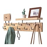 GRFIT Wandgarderobe Eingang Garderobe Ecke Wohnzimmer Garderobe Kleiderbügel Wand Kleiderständer Flur Eingang Schlafzimmer Kommoden Wohnmöbel Kleiderhaken Wand (Size : 65.8x10cm)