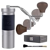 1Zpresso JX-Pro S Manuelle Kaffeemühle Silber Kapazität 35g mit konischen Grat aus Edelstahl - numerische Einstellung, tragbare Kaffeemühle, bessere Mahleffizienz.