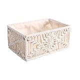 Makramee-Aufbewahrungskörbe, Gewebte Körbe Rattan-Aufbewahrungskörbe, Dekorative Aufbewahrungskörbe Für Arbeitsplatte, Toilettenpapierkorb Für Badezimmer, Wohnzimmer Boho Heimdekoration